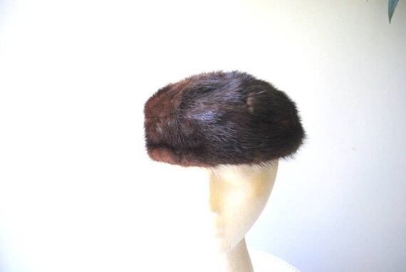 Luxurious vintage 60s, dark chocolate brown, genu… - image 3