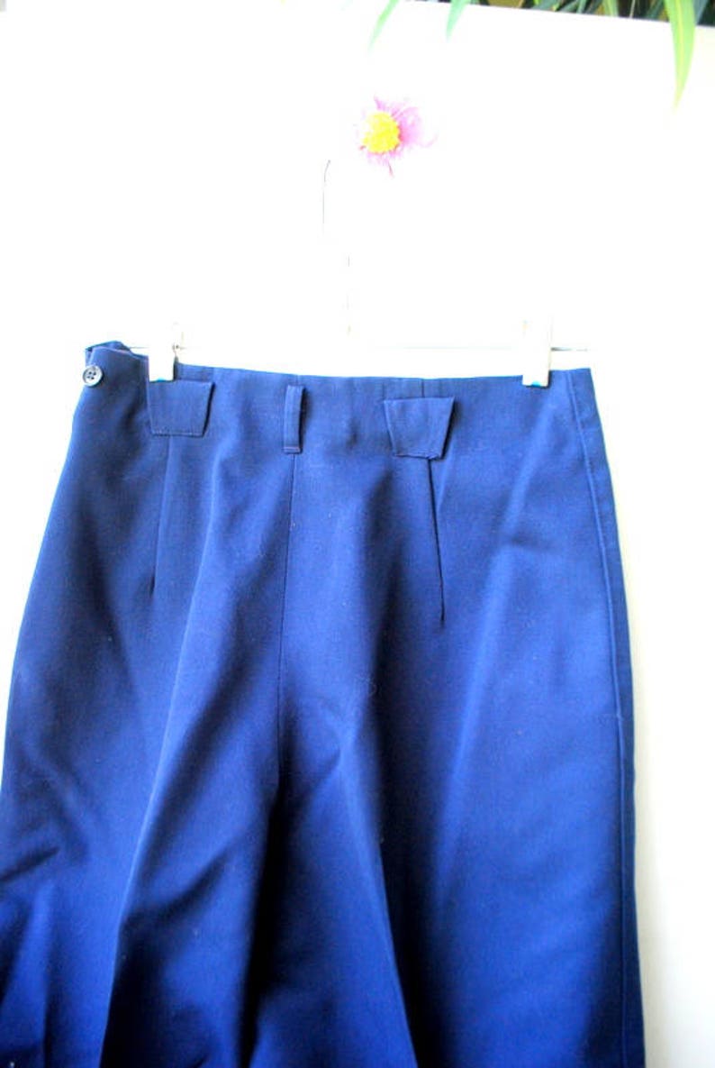Hollywood Vintage 40s Navy Blue Gabardine Sky Pants for the | Etsy