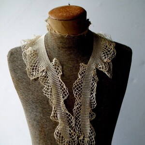 Flapper Vintage 20s, off White, Hand Made, Ecro Crochet, Cotton ...