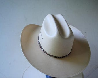 1970s Resistol Cattleman 5X Beaver Cowboy Hat - Size 7 Long Oval