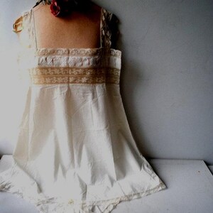 Victorian 1880s Cotton Lace Bodysuit, Antique Bridal Lingerie, Size 6 image 5