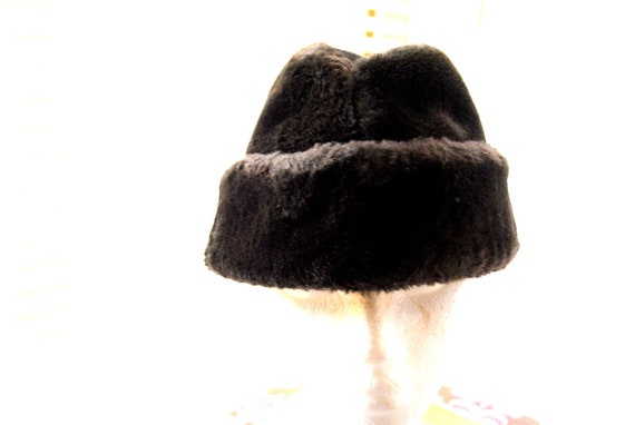 1960 vintage , dark chocolate  brown faux fur, cl… - image 1