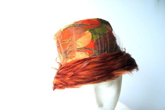 Glamour vintage 60s, multicolor, genuine feather,… - image 1