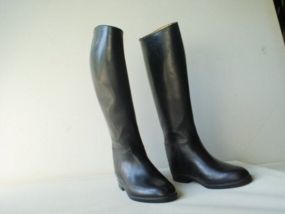 rubber tall boots