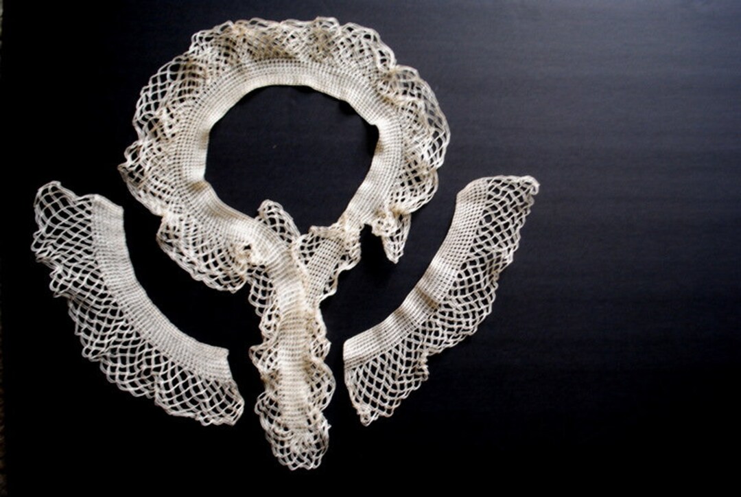 Flapper Vintage 20s, off White, Hand Made, Ecro Crochet, Cotton ...