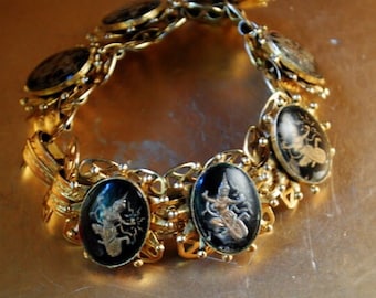 1960 年代のヴィンテージ、フィリグリー ベースのゴールド トーン