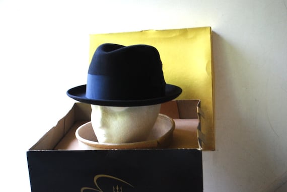 Vintage Mallory Hat Saks Fifth Avenue Black Fedora Hat Sz 7 Boxed Vintage Mallory Hat Saks Fifth Avenue Black Fedora Hat Sz 7  main image 4