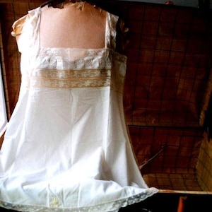 Victorian 1880s Cotton Lace Bodysuit, Antique Bridal Lingerie, Size 6 image 4