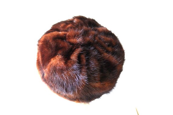 Vintage 1960\'s Genuine Mink Pillbox Hat Vintage 1960s Mink Hat – Hotbox Vintage main image 2