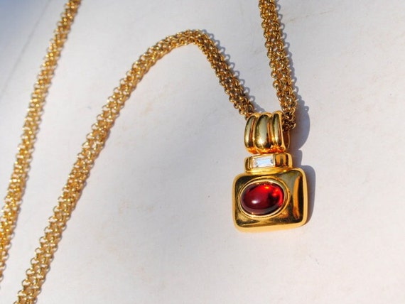 Luxurious vintage 1980  gold tone metal necklace … - image 7