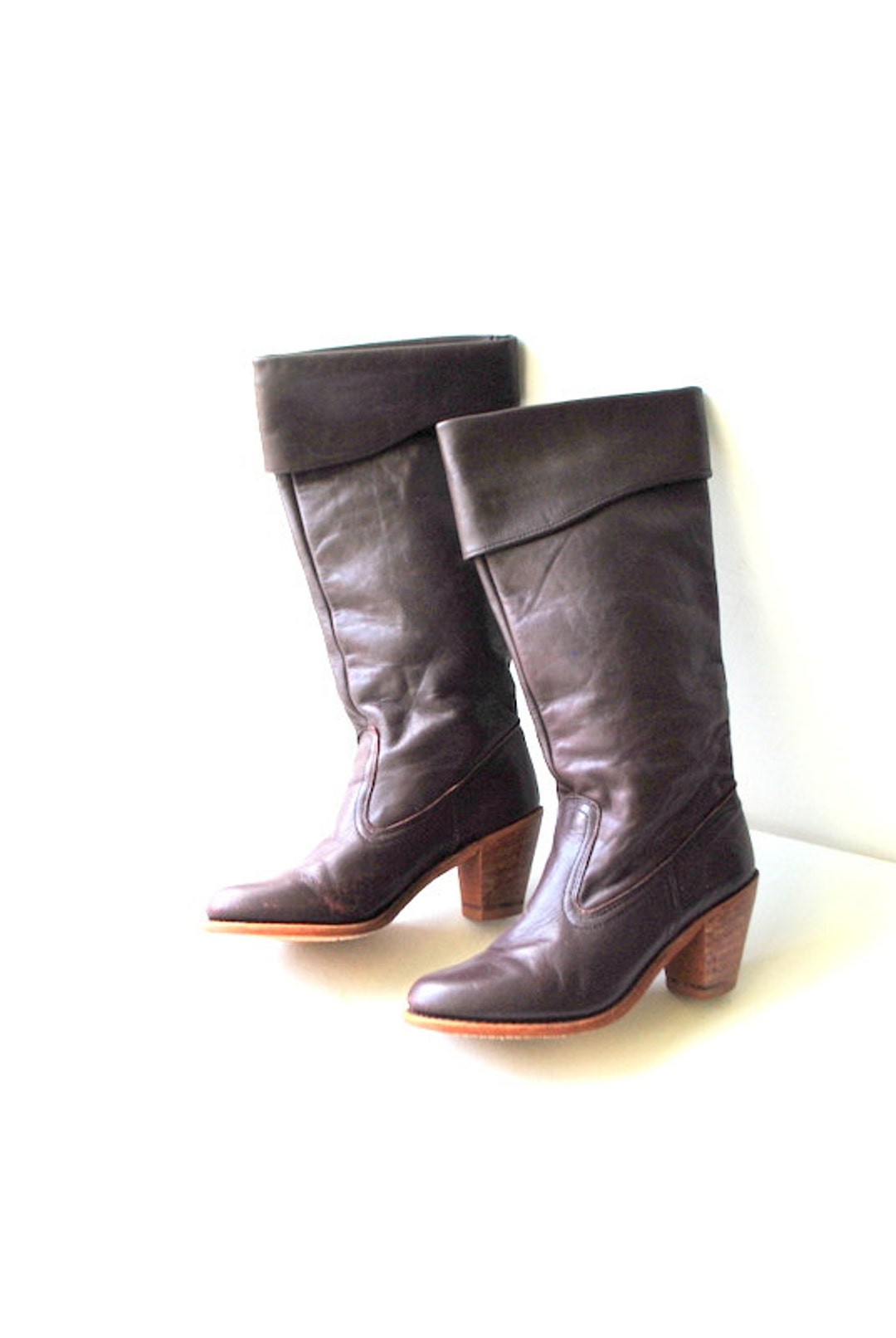 70s Fur Winter Boots | Vintage Women's Cozy Statement Brown Boots| Bohemian Fuzzy Fur Big Foot Shoes