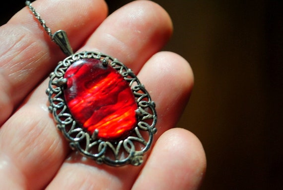 Sterling Silver Filigree Oval Abalone Pendant Sterling Silver Filigree Oval Abalone Pendant