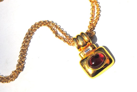 Luxurious vintage 1980  gold tone metal necklace … - image 8
