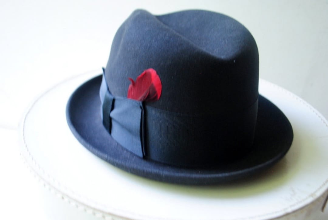 Vintage Mallory Hat Saks Fifth Avenue Black Fedora Hat Sz 7 Boxed Vintage Mallory Hat Saks Fifth Avenue Black Fedora Hat Sz 7  main image 3
