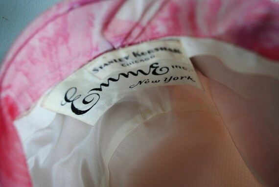 Mod vintage 60s pastel pink polyester turban hat … - image 5