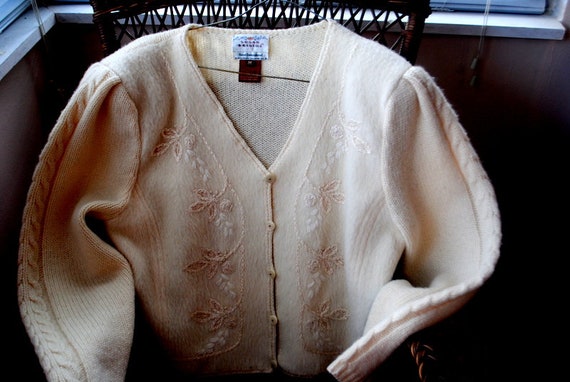 Awesome vintage 1980, off white Shetland  wool , … - image 2