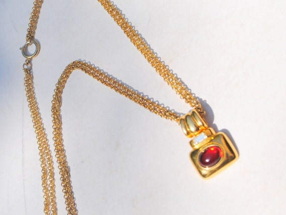 Luxurious vintage 1980  gold tone metal necklace … - image 2