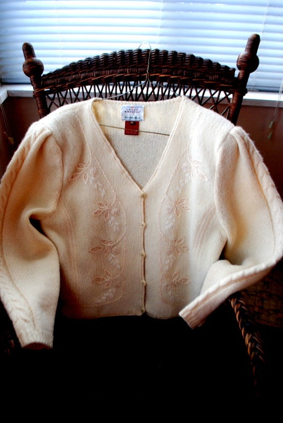 Awesome vintage 1980, off white Shetland  wool , … - image 5