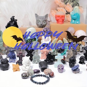 Halloween Crystal gift, Mystery Box, Surprise Box,Mystery Lucky Scoop, Crystal box, Rocks and Minerals, Crystal Gift Box ,crystal carvings