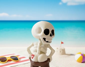 Funny Skull Butt Kiss Figurine | Desk Toy Gag Gift