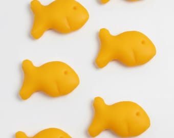 Goldfisch Cracker Magnete XL, witziges Kühlschrank Dekor, 3/6 Set