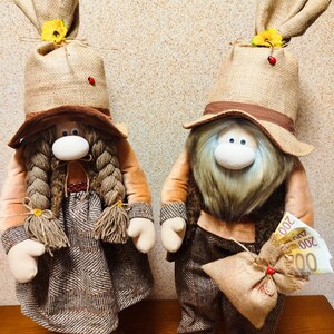 手作りの森のノーム - 家の装飾用の守護ノーム、スカンジナビアと農家のスタイル、幸運を呼ぶ家庭用ノーム、北欧の秋のノーム