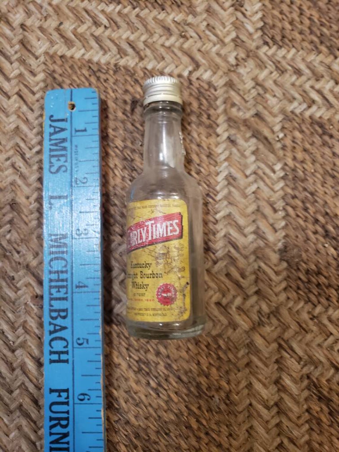 Vintage Airline Glass Liquor Bottle Early Times Kentucky Etsy