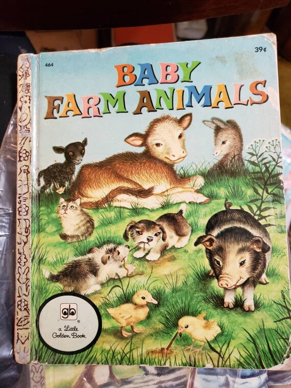 Vintage Little Golden Book Baby Farm Animals 39 Cent 464 Etsy