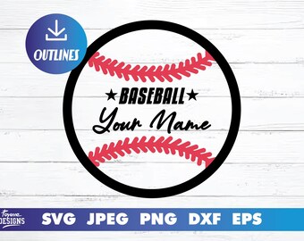 Baseball monogram | Baseball ball svg | baseball cut file | softball svg files | Baseball custom Clipart
