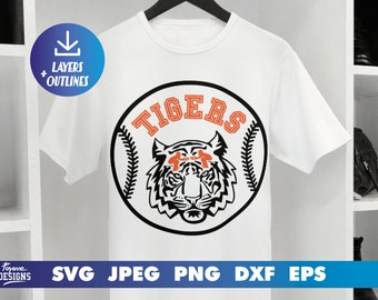 Tigers Mascot SVG | Tigers baseball SVG | Tiger Shirt Design