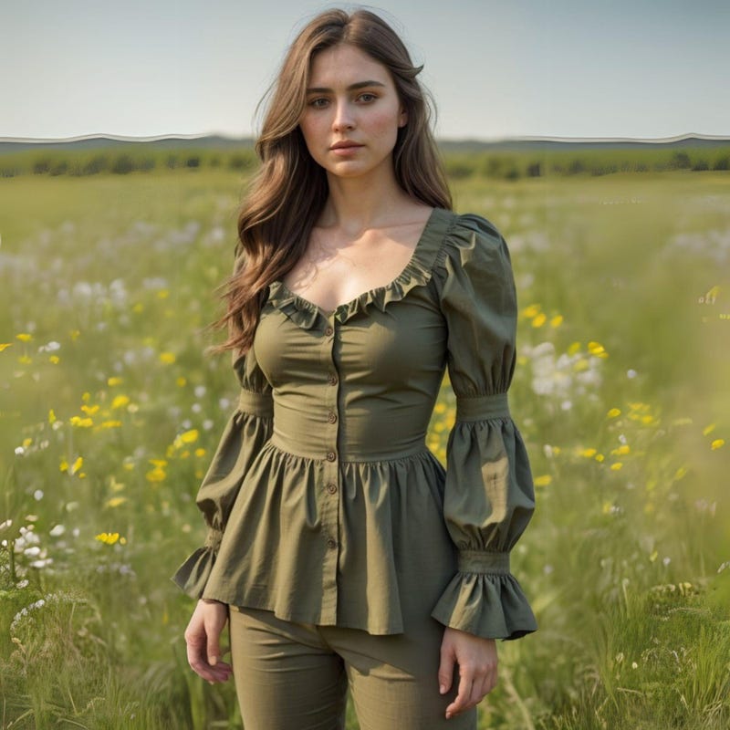 cotton pirate blouse