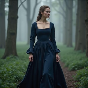 Mystical old-world Renaissance dress, regal square neck gown, billowing sleeves dress, timeless fairytale elegance, Renaissance-inspired gown, vintage square neck dress, flowing fairytale gown, romantic medieval dress, fantasy regal attire, classic Renaissance fair dress, elegant square neck gown, whimsical Renaissance dress, ethereal billowing sleeves gown, timeless period dress, fairytale-inspired gown, historical fantasy dress, elegant old-world gown, regal vintage dress