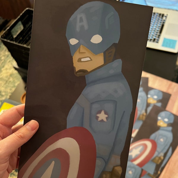 Captain America (6"x12" Avengers print)