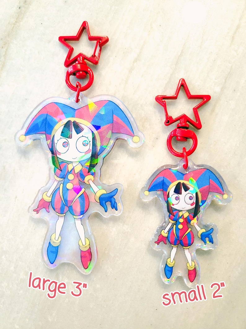 Jester Key Chain SMALL Size Pomni Double Sided Keychain - 2