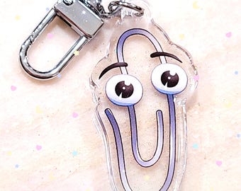 Llavero Clippy de Microsoft Office/Word: mascota nostálgica original y divertida. Llavero con clip. Clippit.