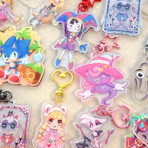 LUCKY PACK - Keychain and Sticker Pack Bundle - Random Assorted Items with Big Sale Discount - Gacha Blind Box