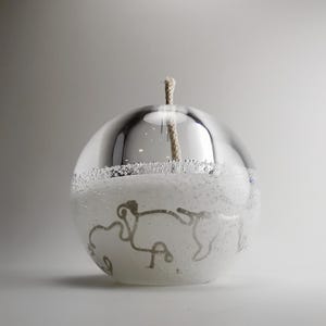 Glass Orb Memorial - Handmade Keepsake Urn - Cremation Ash Holder - Candle Holder