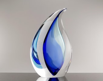 Glass TearDrop Shape Sculpture - Handmade Luxury Sculpture - Home Interior Decoration