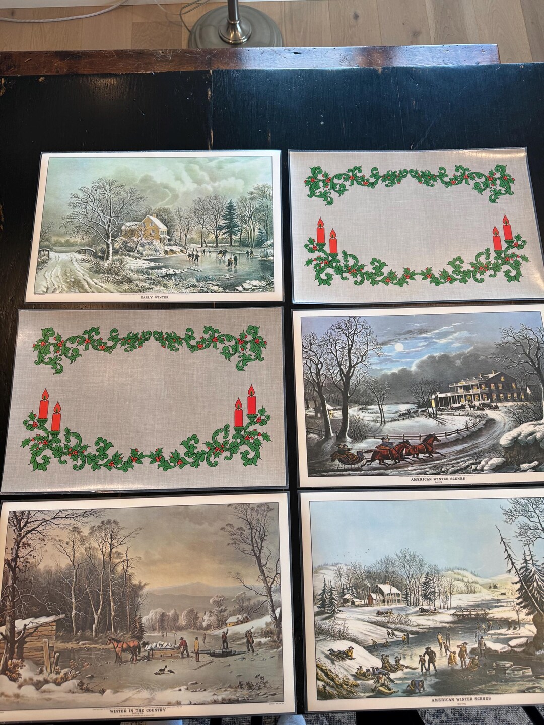 Christmas / Winter Wonderland Reversible Placemats - Wipeable - Set of ...