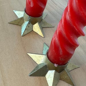 Starburst Metal / Gold Candle Holders - MCM - Made in Denmark - Simple Decor