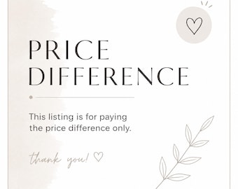 Pay the price difference