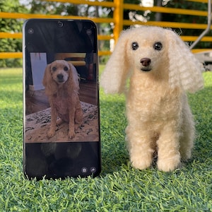 Custom Needle Felted Dog Replica – 3D Wool Dog Portrait – Felted Dog Sculpture Memorial – Pet Loss Gift for Mom – Halloween Gifts for Her