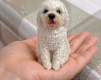 Custom Needle Felted Dog Figurine, Pet Memorial Replica, Handmade Keepsake Gift
