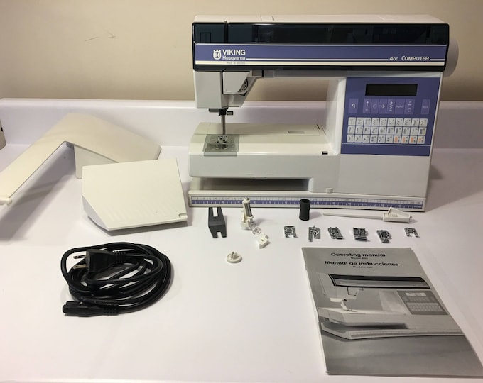 Husqvarna Viking 400 Computer Sewing Machine Includes Pedal Case and