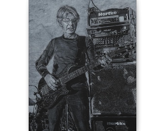 Vintage Rock Band Leinwand Kunstdruck : Musik Dekor für Musiker, Musikliebhaber, Geschenk für Konzert Fans, Haus Wand Kunst, Gespannte Leinwand