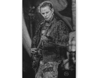 Impresión artística en lienzo de música rock, decoración vanguardista para músicos, arte mural de guitarra, ideal para amantes de los conciertos y aficionados a la música, regalo para músicos.