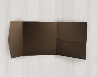 10 flat pocket enclosures brown diy invitations etsy