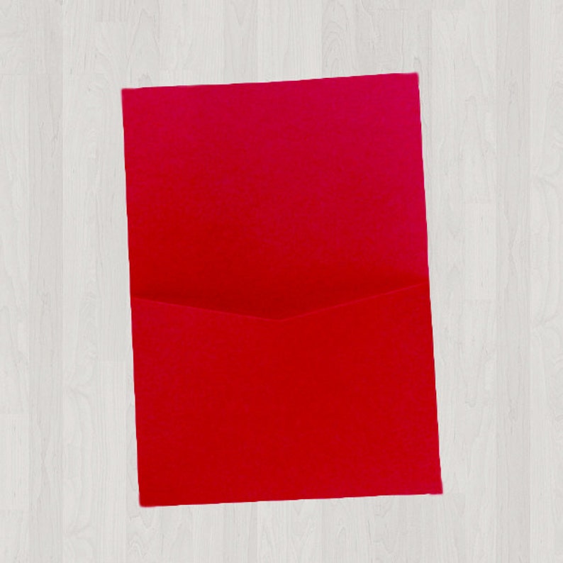 Flat Pocket Enclosures Red DIY Invitations Invitation Etsy