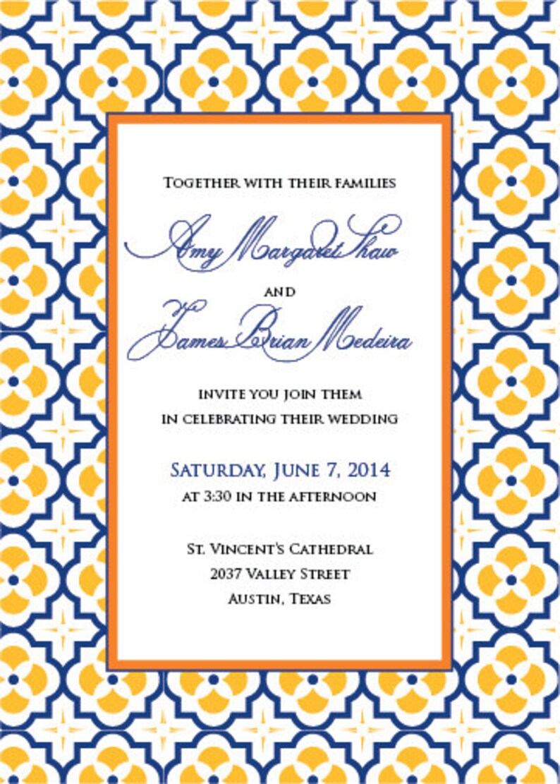 Printable Wedding Invitations Iberian Spanish Print Etsy