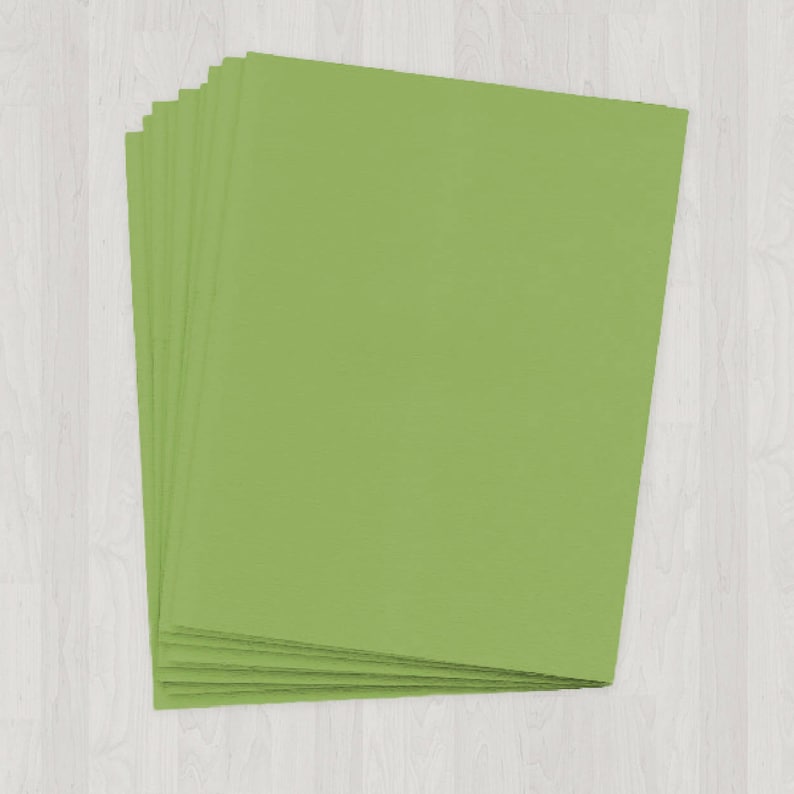 DIY Invitations Green Paper for Weddings /& Other Events 10 Sheets of Text Paper